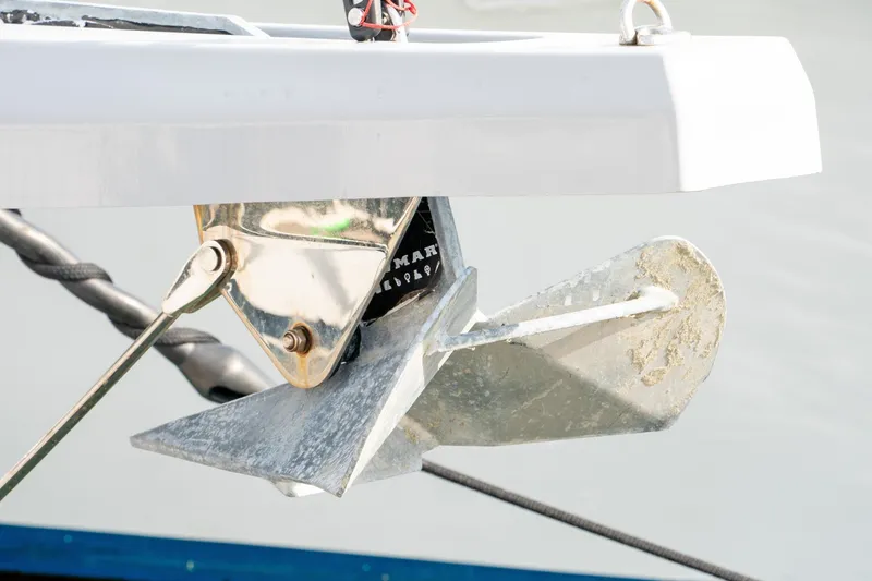 Slide: The Image of Anchor of 2022 Beneteau Oceanis 461 sailboat, close-up view. - 42