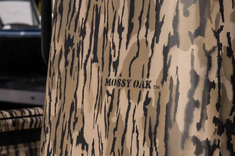 Slide: The Image of Camouflage pattern on 2026 Excel 1860 Shallow Water F4 CC boat with Mossy Oak design. - 5