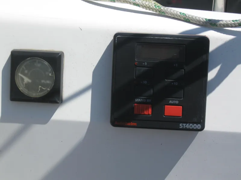 Slide: The Image of Control panel of a 1995 Hunter 35.5 sailboat. - 15