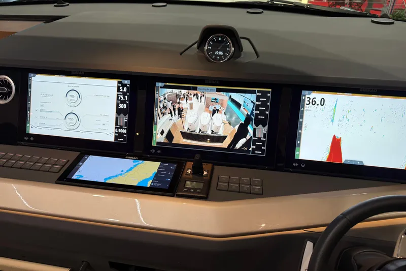 Slide: The Image of 2026 Saxdor 460 GTC dashboard with advanced navigation and control displays. - 14