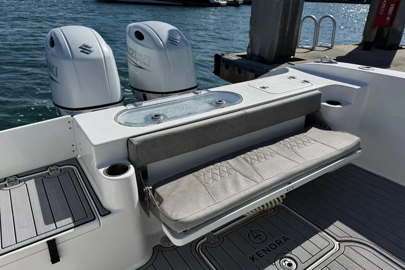 Slide: The Image of 2022 Sea Pro 259 Center Console boat with Suzuki engines at dock. - 35