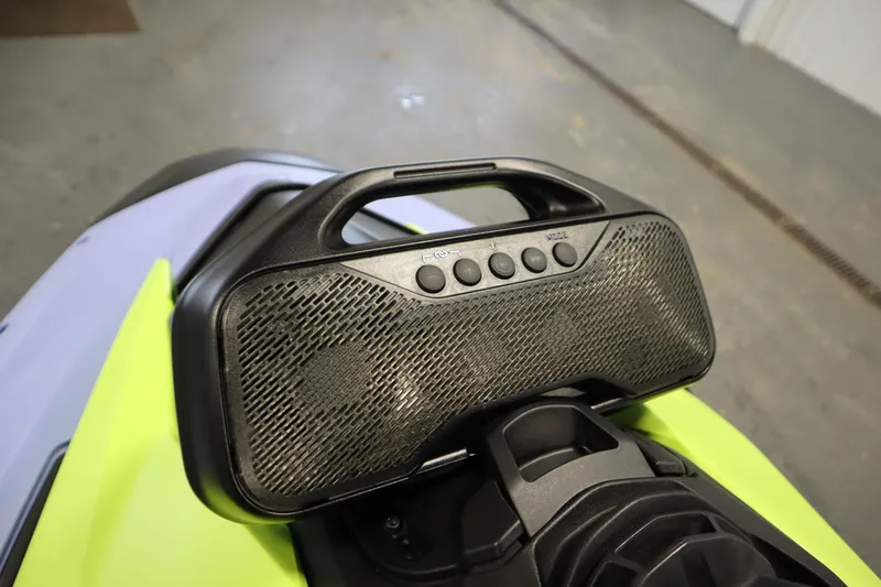 Slide: The Image of 2024 Sea-Doo Spark Trixx 3up with integrated audio system, close-up view. - 10