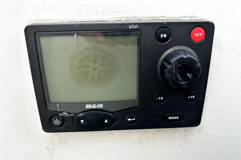Slide: The Image of B&G marine autopilot control panel on 1969 Hinckley 38 yacht. - 17