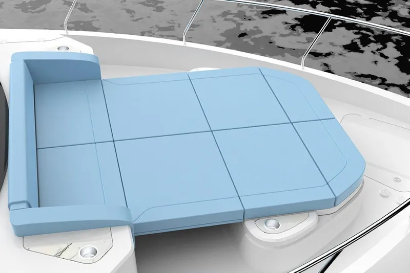 Slide: The Image of Luxurious sunbed on 2026 Cruisers 50 Fly yacht, featuring sleek design and comfort. - 41