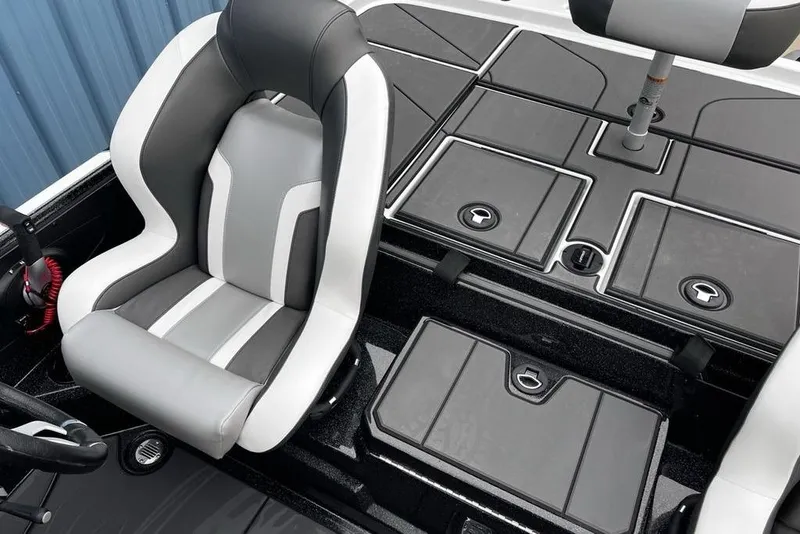 Slide: The Image of 2026 Nitro Z19 XL Pro boat interior with sleek seating and storage compartments. - 24