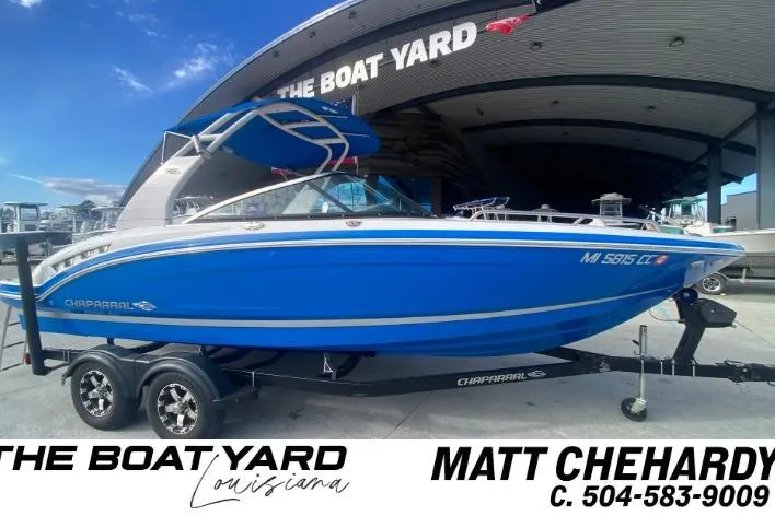 The Image of 2017 Chaparral 227 SSX boat in blue at The Boat Yard, Louisiana. - 0