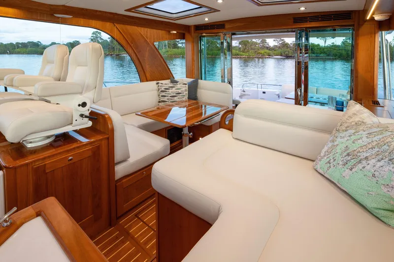 Slide: The Image of Manufacturer Provided Image: Top-down view of 2026 Sabre 51 Salon Express yacht interior layout. - 6