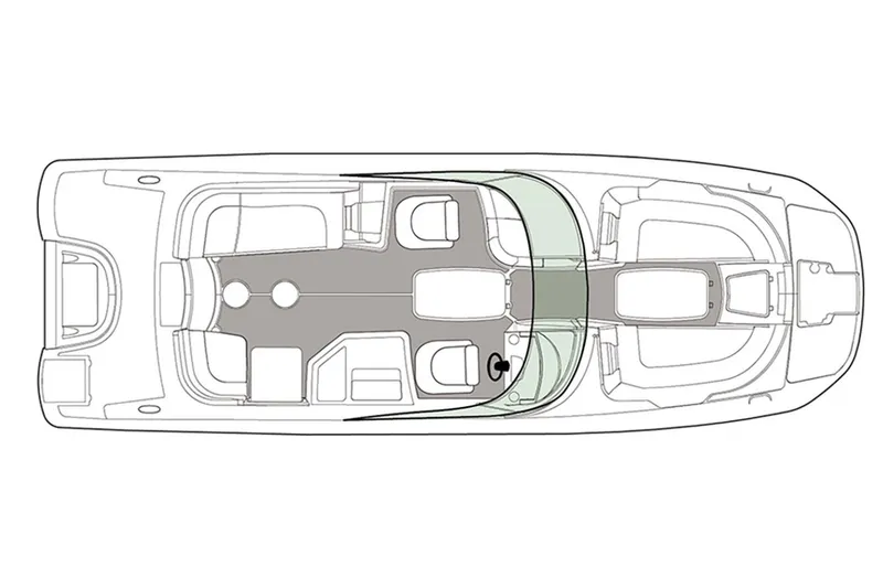 Slide: The Image of Manufacturer Provided Image: 2019 Hurricane SunDeck 2690 OB boat layout diagram. - 10