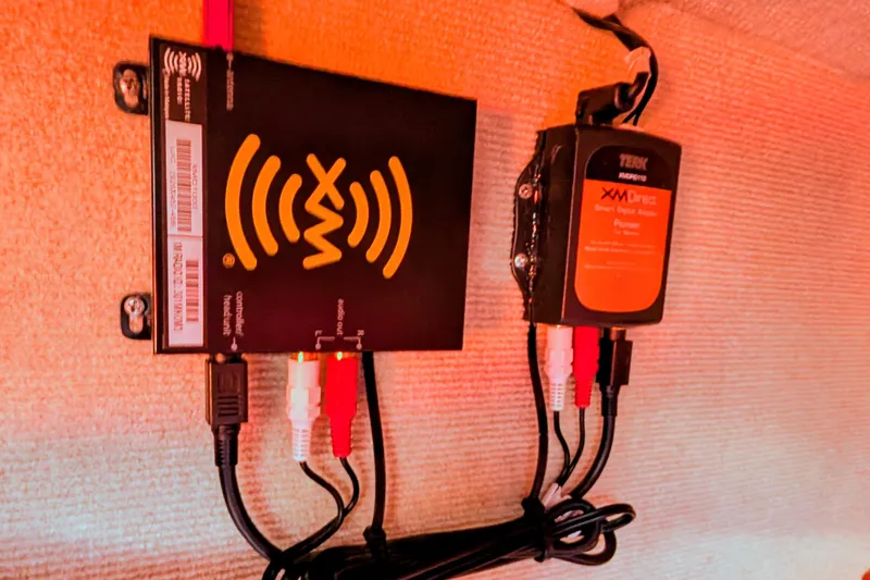 Slide: The Image of Satellite radio equipment installed on a 1989 Blackman Billfisher 26 boat. - 20