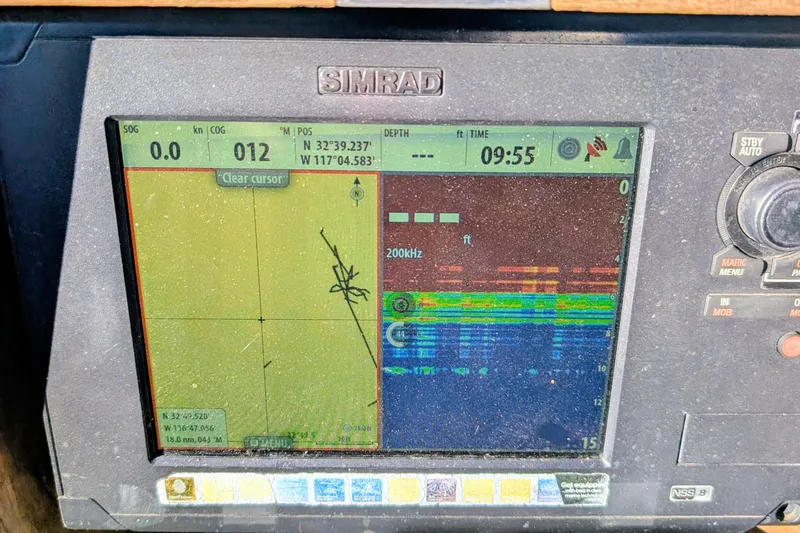 Slide: The Image of Simrad marine navigation display on 1989 Blackman Billfisher 26 boat. - 39