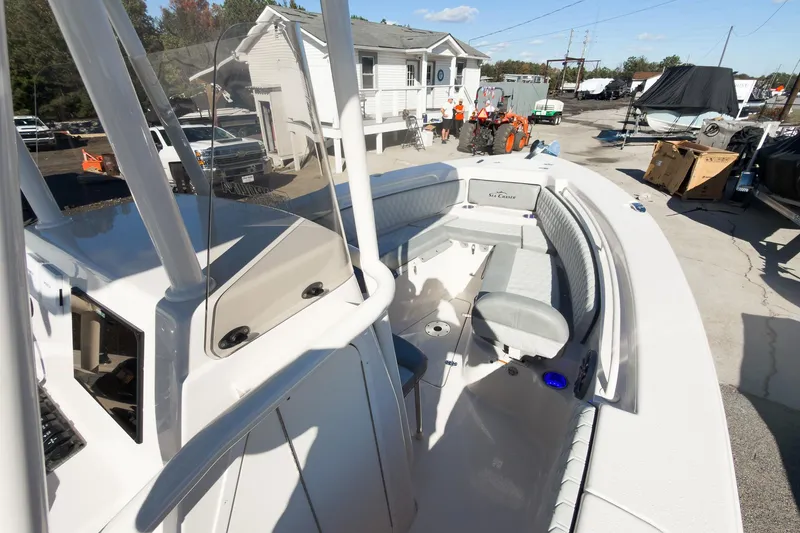 Slide: The Image of 2026 Sea Chaser 24 HFC DE boat with spacious seating and modern design. - 17