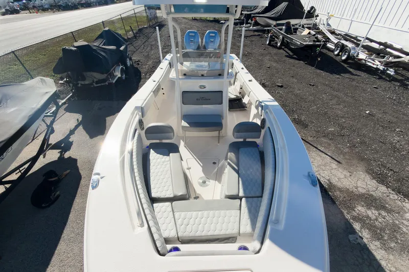 Slide: The Image of 2026 Sea Chaser 24 HFC DE boat with spacious seating and modern design. - 21
