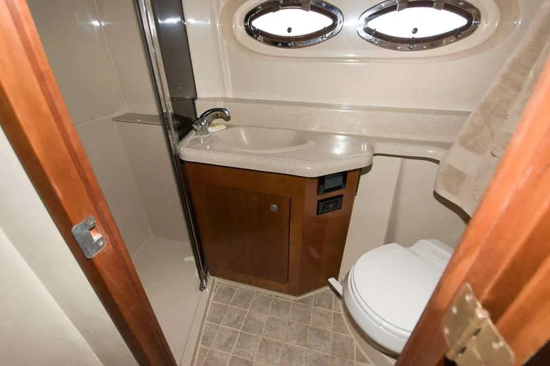 Slide: The Image of Bathroom of 2007 Cruisers Yachts 415 Express Motoryacht. - 22