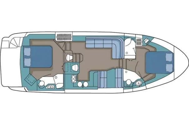 Slide: The Image of Layout of the 2007 Cruisers Yachts 415 Express Motoryacht. - 30