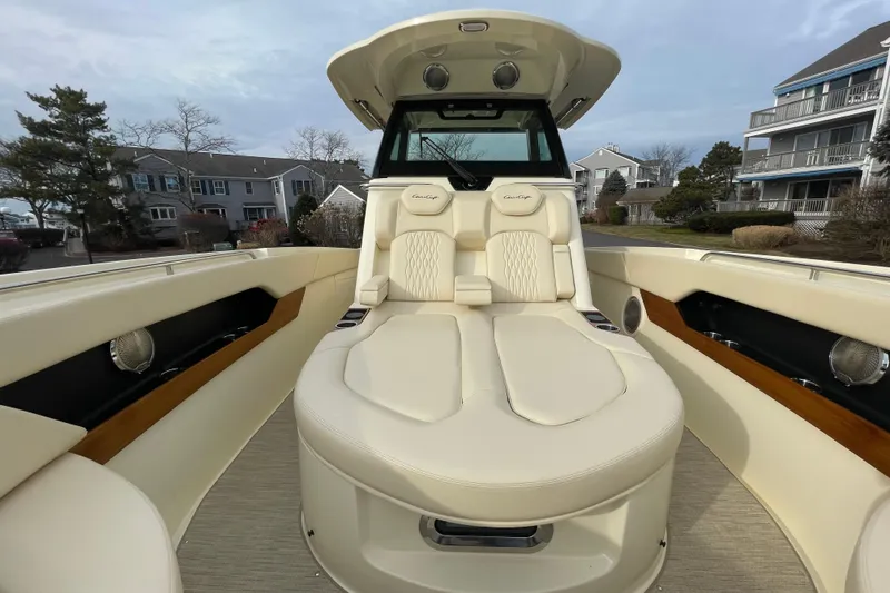 Slide: The Image of 2026 Chris-Craft 310 Catalina boat interior with luxurious seating and modern design. - 60