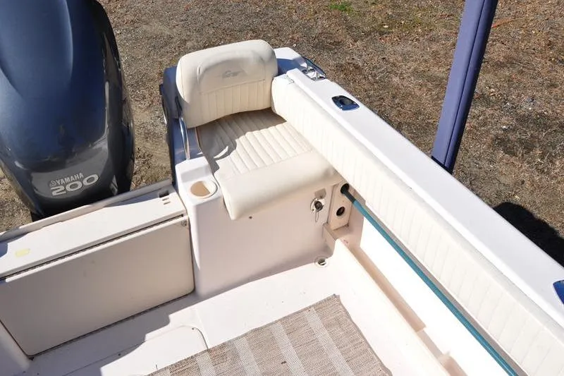 Slide: The Image of 2007 Grady-White Seafarer 226 boat interior with Yamaha 200 engine. - 14