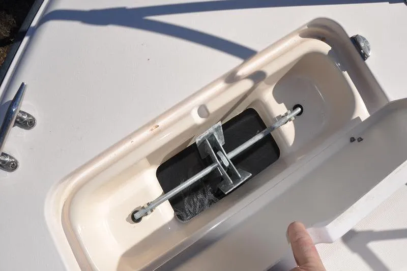 Slide: The Image of Anchor storage compartment on 2007 Grady-White Seafarer 226 boat. - 35