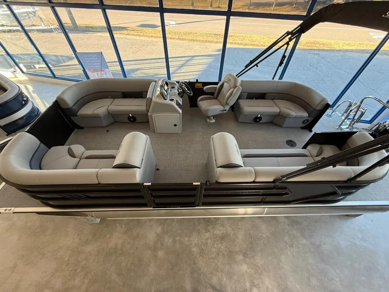 Slide: The Image of Interior view of 2026 Bentley Pontoons 223 Bolt pontoon boat. - 4