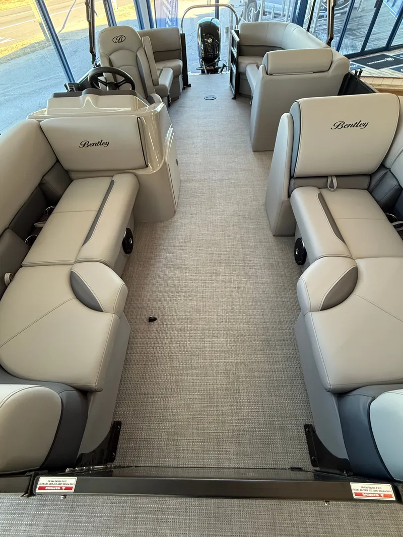 Slide: The Image of Interior of 2026 Bentley Pontoons 223 Bolt with luxurious seating. - 5