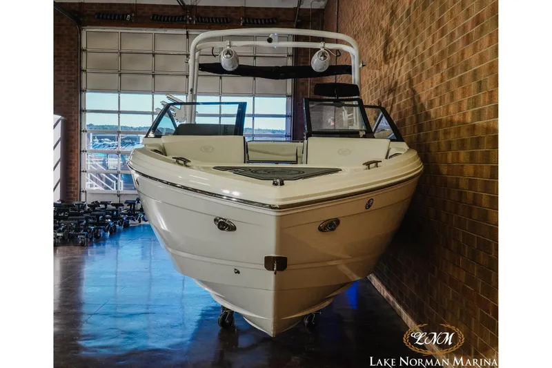 Slide: The Image of 2026 Cobalt R4 Surf boat in showroom at Lake Norman Marina. - 8