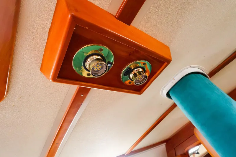 Slide: The Image of Ceiling lights and ventilation on a 2001 Tartan 4100 yacht interior. - 56
