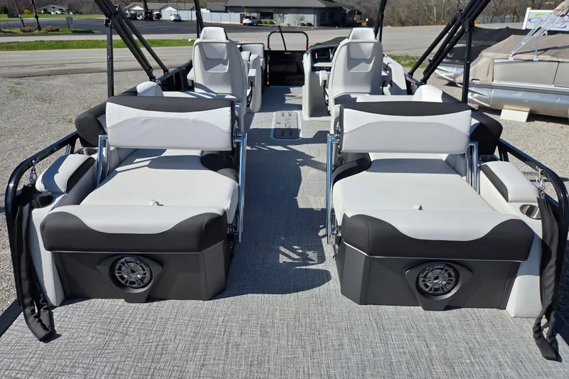 Slide: The Image of 2026 Avalon Platinum LSZ 2585 Quad Lounger Shift interior with luxurious seating and modern design. - 12