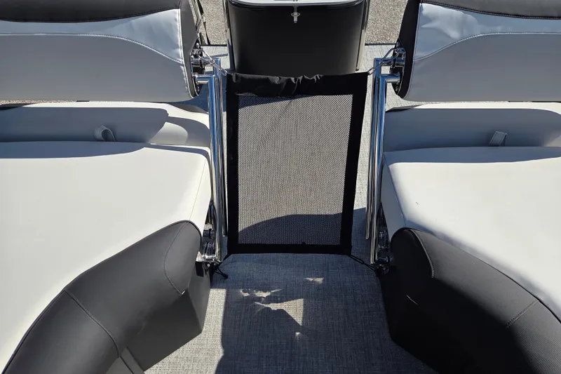 Slide: The Image of 2026 Avalon Platinum LSZ 2585 Quad Lounger Shift interior seating with mesh gate. - 14