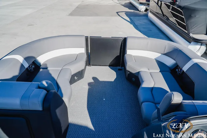 Slide: The Image of Luxurious seating on 2026 Evotti 523QL boat at Lake Norman Marina. - 10