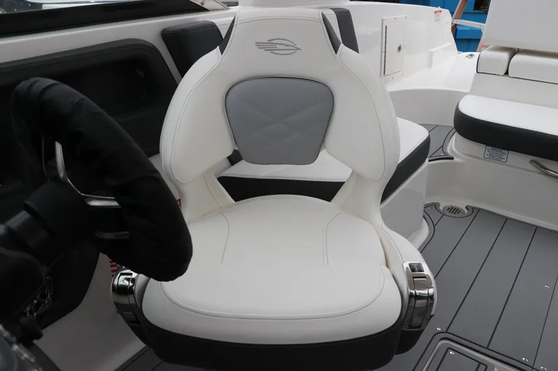 Slide: The Image of Luxury seating in the 2026 Chaparral 270 OSX boat cockpit. - 23