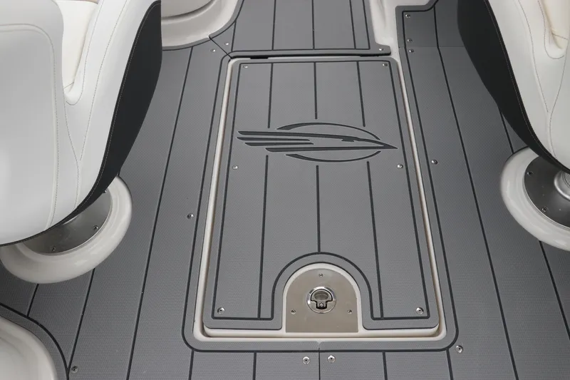 Slide: The Image of Interior of Chaparral 270 OSX 2026 with gray flooring. - 24