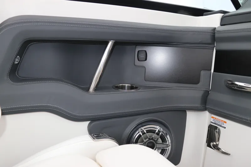 Slide: The Image of Interior detail of 2026 Chaparral 270 OSX boat, featuring sleek design and modern amenities. - 29