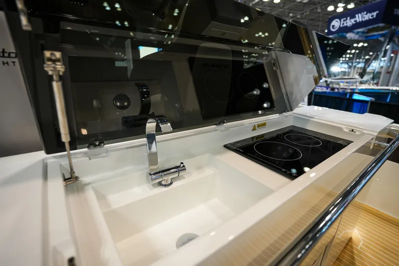 Slide: The Image of Modern kitchen on the De Antonio Yachts D36, 2026 model. - 11