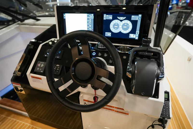 Slide: The Image of De Antonio Yachts D36 helm console, 2026 model. - 19