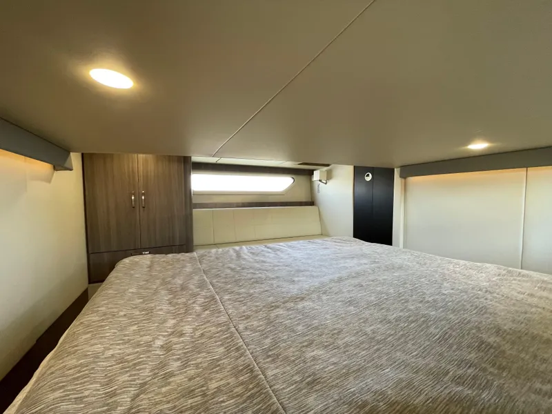 Slide: The Image of Luxurious cabin interior of 2022 Regal 42 FXO yacht with modern design. - 28