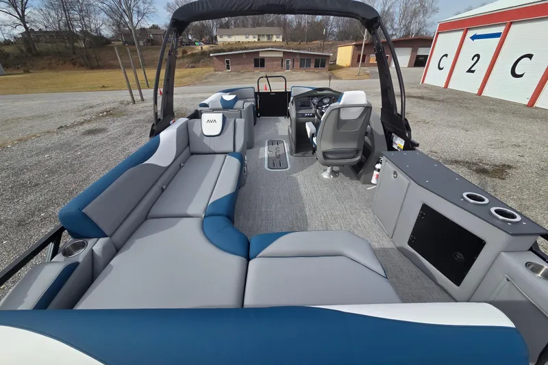 Slide: The Image of 2026 Avalon Platinum LSZ 2585 Cruise Rear Bench with spacious seating and modern design. - 12