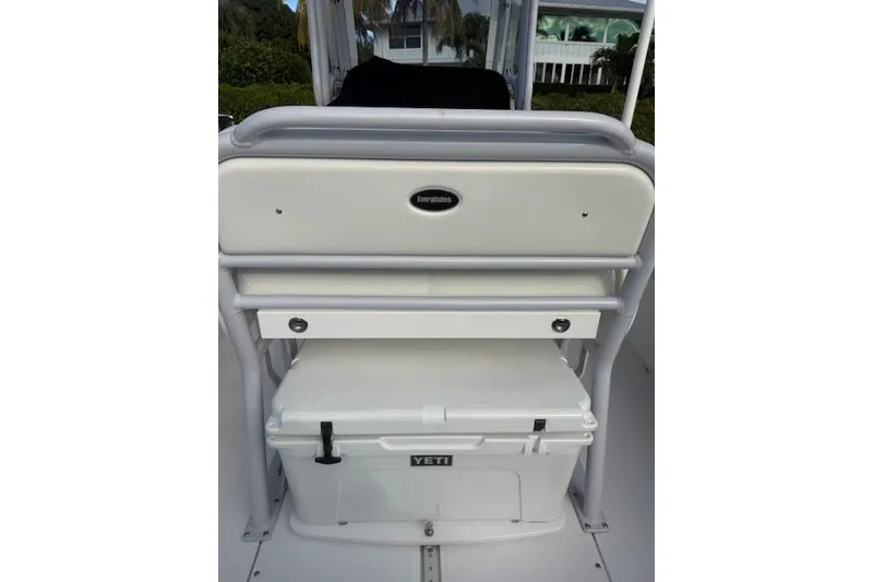 Slide: The Image of 2021 Everglades 243 Center Console with Yeti cooler on deck. - 22