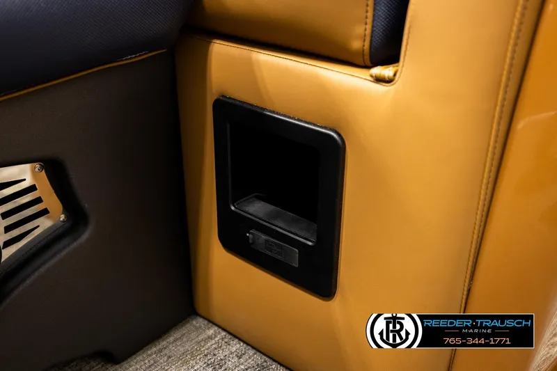 Slide: The Image of 2026 Avalon LSZ ELW interior detail with tan upholstery and black trim. - 40