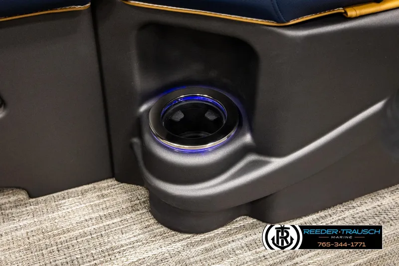 Slide: The Image of Cup holder with blue LED light in 2026 Avalon LSZ ELW boat interior. - 41