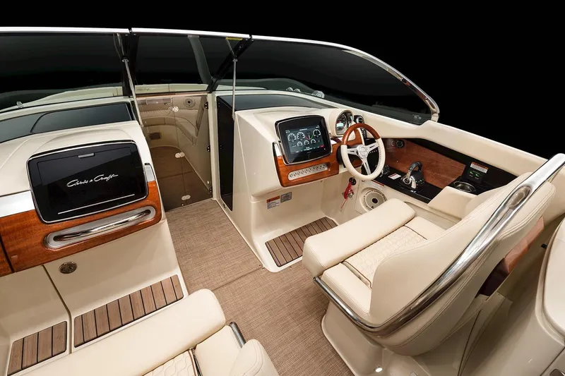 Slide: The Image of Interior of 2024 Chris-Craft Launch 31 GT with luxurious design. - 14