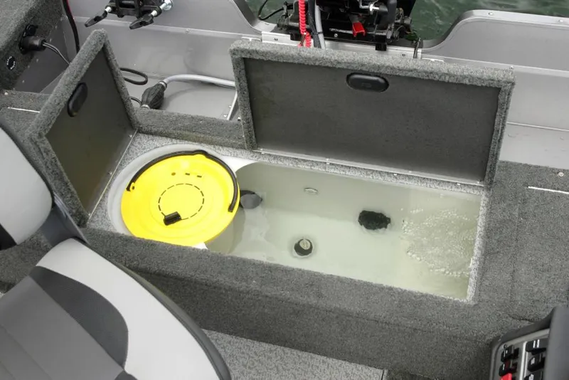 Slide: The Image of Manufacturer Provided Image: 2021 Lund 1775 Pro Guide livewell with open compartments. - 25