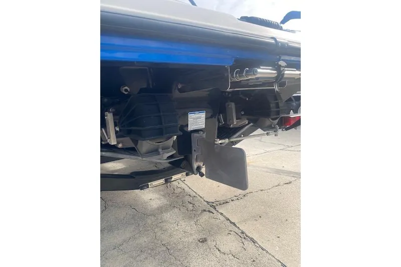 Slide: The Image of 2017 Yamaha Boats AR210 rear view showing jet propulsion system and hull details. - 5