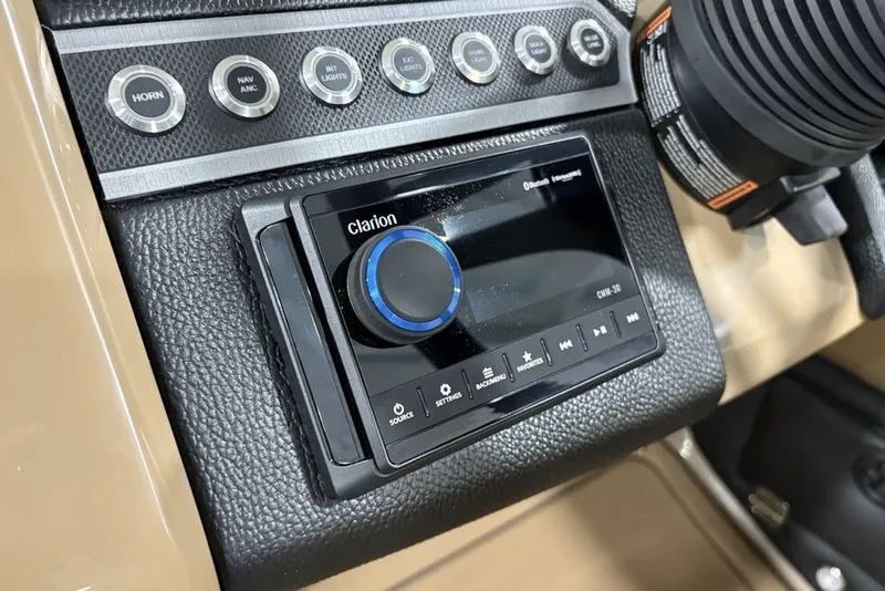 Slide: The Image of Control panel of 2026 Godfrey Monaco 235 SFL with Clarion audio system. - 15