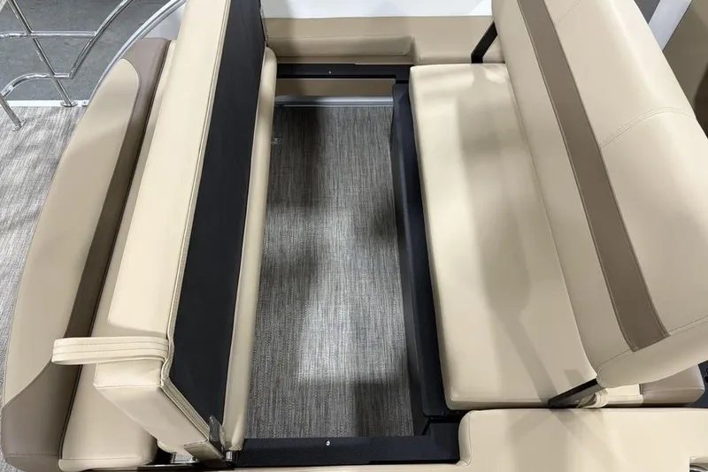 Slide: The Image of 2026 Godfrey Monaco 235 SFL boat seating, beige upholstery, modern design. - 22