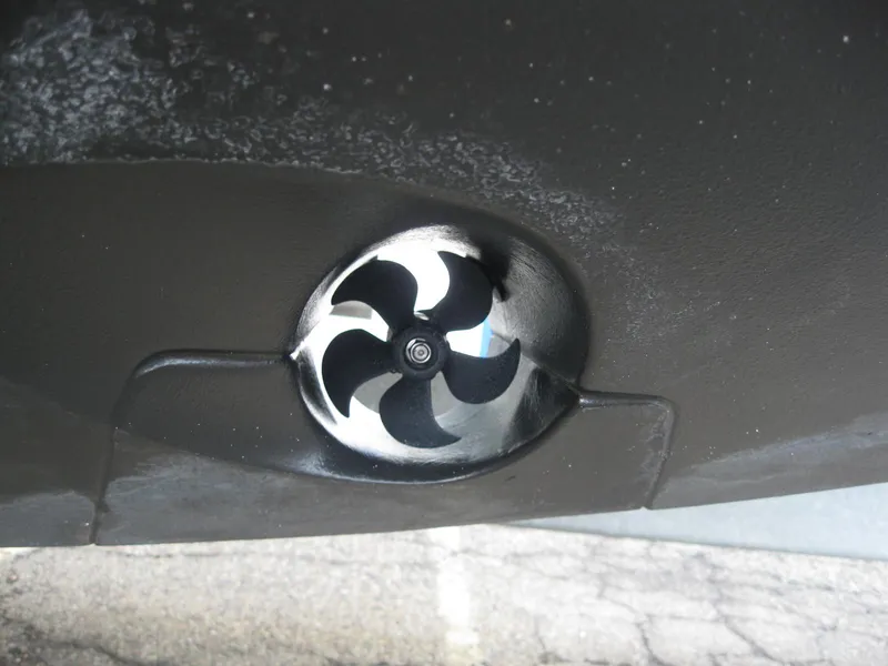 Slide: The Image of Close-up of a 2024 Nimbus T9 boat thruster. - 11