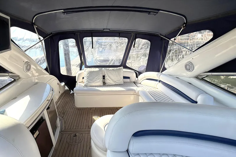 Slide: The Image of Interior of Sunseeker Camargue 44 yacht, 2002 model. - 7