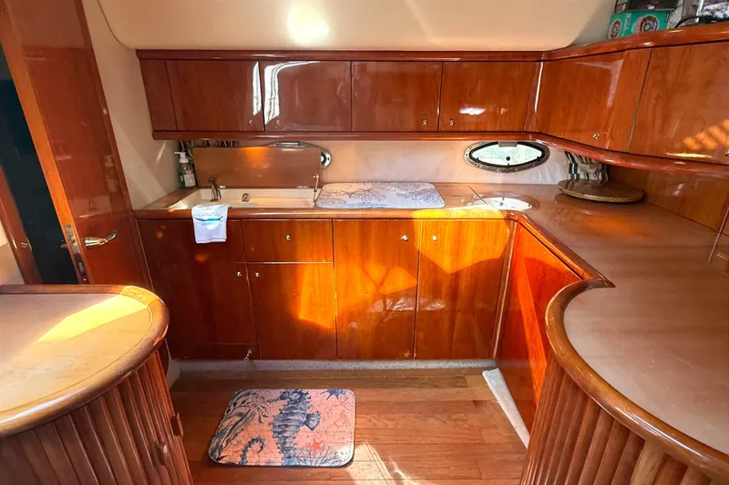 Slide: The Image of Interior of Sunseeker Camargue 44 yacht, year 2002. - 8