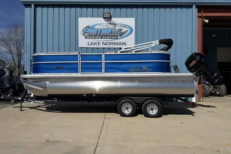 The Image of 2026 Sun Tracker Party Barge 20 DLX pontoon boat at Foothills Marine Center. - 0