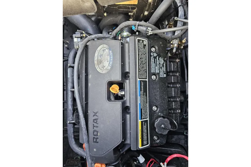 Slide: The Image of Engine of 2023 Sea-Doo Switch Cruise 21, featuring Rotax technology. - 110