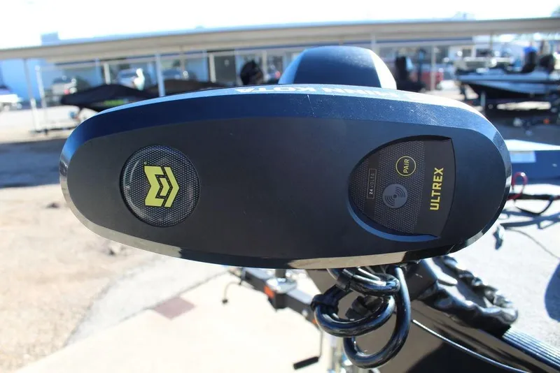 Slide: The Image of Close-up of 2023 Lowe Skorpion 17 Ultrex motor control panel. - 6