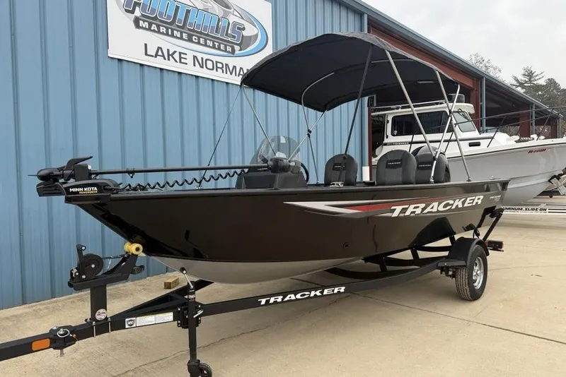 Slide: The Image of 2026 Tracker Pro Guide V-16 SC boat at Foothills Marine Center, Lake Norman. - 2